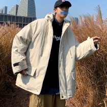 Cotton Coat Mens Jacket Winter Tide in Long Cotton Padded Jacket Plus Fertilizer Increase Yard tooling thickened 5XL down cotton clothes male