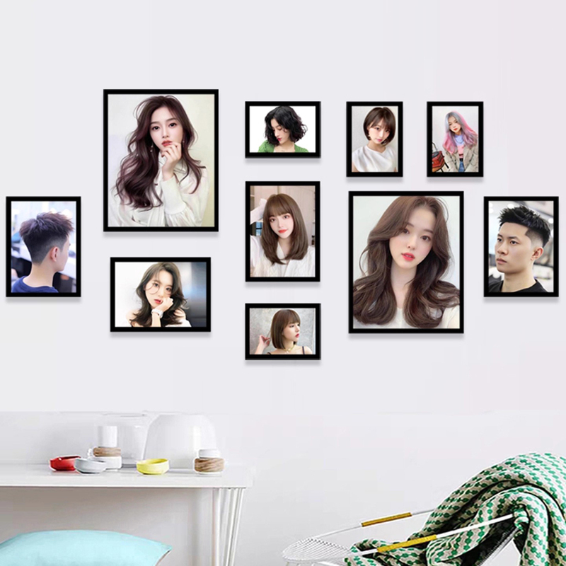 Barber Shop Wall Decoration Hairstyle Picture Hanging Painting Background Wall Hair Salon Decorative Painting Self-Adhesive Removable Without Damaging the Wall