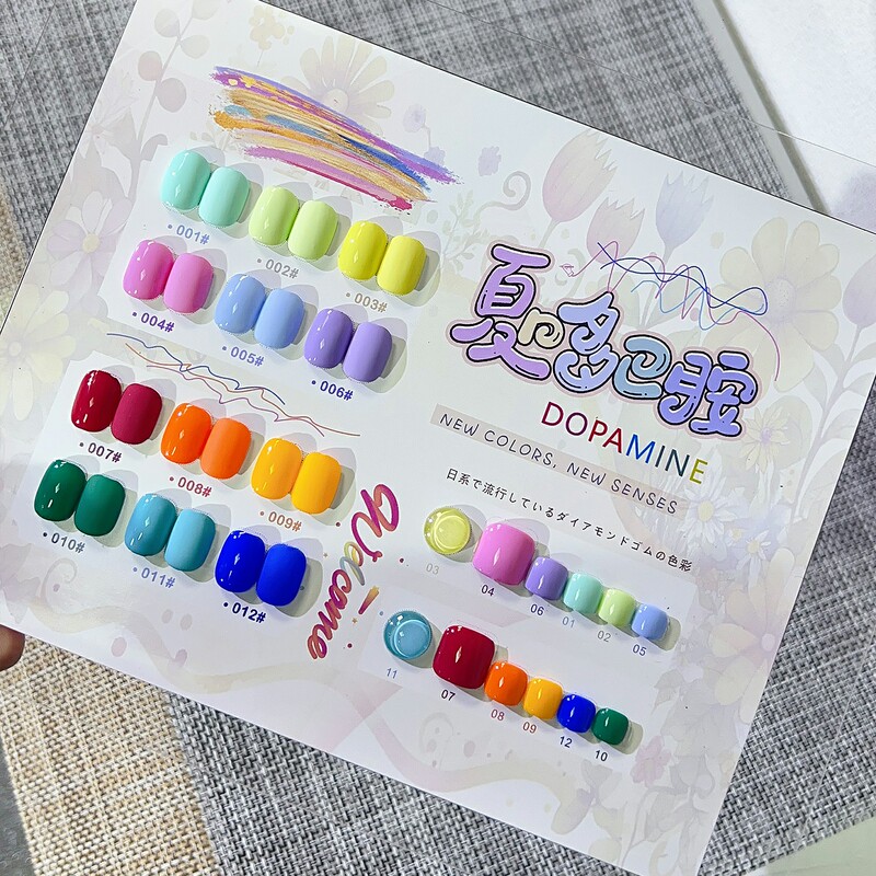 Summer Dopamine Nail Polish New Trendy Internet-Famous Bright Candy Colors High Saturation Blue Green Yellow Nail Polish Summer Dopamine Nail Polish New Trendy Internet-Famous Bright Candy Colors High Saturation Blue Green Yellow Nail Polish
