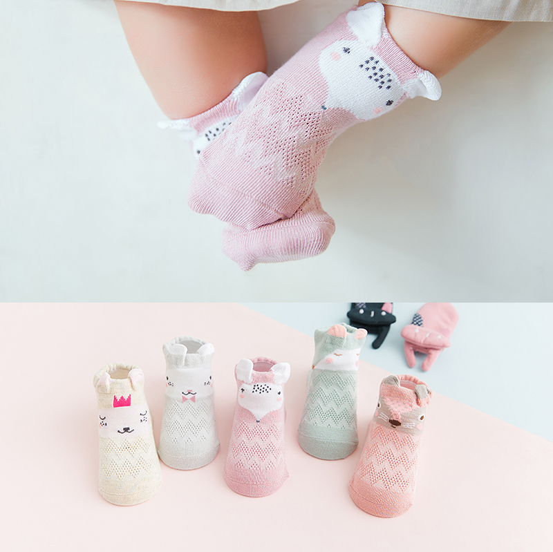 Newborn baby socks 0 - March 1 year old birth spring and autumn pure cotton girl baby princess Matsuko foot summer thin