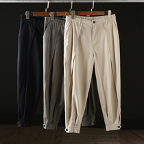 This is a trendy product three-dimensional pleated design micro-harem wide version autumn and winter cotton fashion casual pants