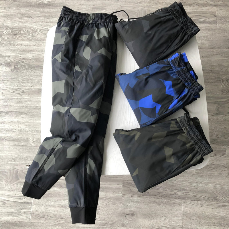Only 100 for pieces ~ Exports European and American technology fabrics 90 white duck suede windproof and waterproof bunch foot camouflated men's down pants 