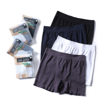 Copper ion bamboo fiber soft and comfortable seamless process mens barrel woven boxer boxer briefs breathable underwear