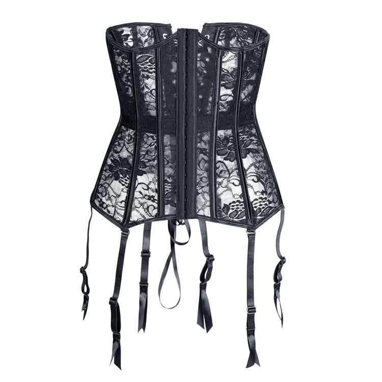 110kg Foreign Trade Plus-Size Women's Clothing Aliexpress Amazon European and American Style Garter Belt Mesh Lace Waist Cincher