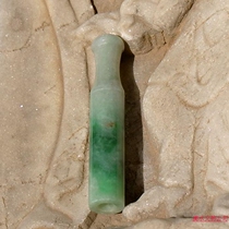 Wind = 0757 stocks 70s 0757 A goods Myanmar Old pit Zhengyang green emerald cigarette holder to take the play with certificate