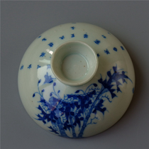 cloud=encroaching blue and white bamboo large bowl lid porcelain art collection