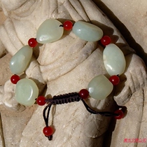 Court = Heart 0629 Inventory Republic of China Natural Xinjiang and Tian Yubai Goat Fat Jade Seed Raw Seeds Lady Bracelet Certificate