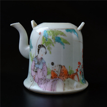 Ming = Xia Famous Folk Colorful female figure maker with curium nail porcelain ceramic Porcelain Art Collection
