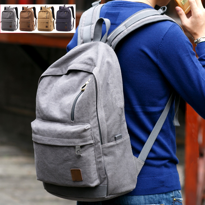 Men's Backpack Men's Casual Schoolbag Small Travel Men's Baigou Luggage Canvas Men's Bag Small Backpack