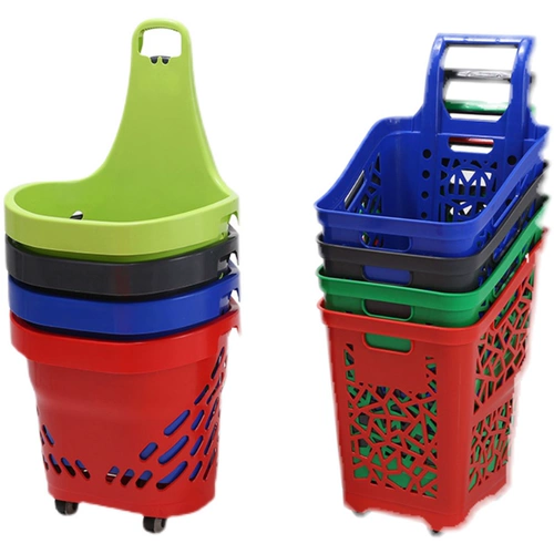 Пластиковый портативный чемодан, корзина для покупок, увеличенная толщина