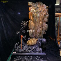 Burmese tree jade ornaments Green Old Pit Wood fossil Silicified Wood Stone living room desktop feng shui ornaments