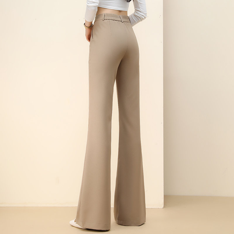 Flared Pants for Women 2026 Spring New Style High-Waisted Drapey Loose Slimming Extended Length High-End Micro-Flared Casual Suit Pants