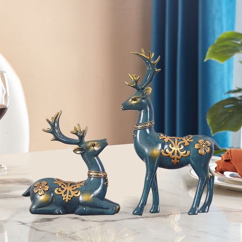 Creative Deer Modern Home Swing Accessories Living Room Xuanguan TV Wine Cabinet Home Decoration Pint Jo Relocation New Residence Gift Wedding