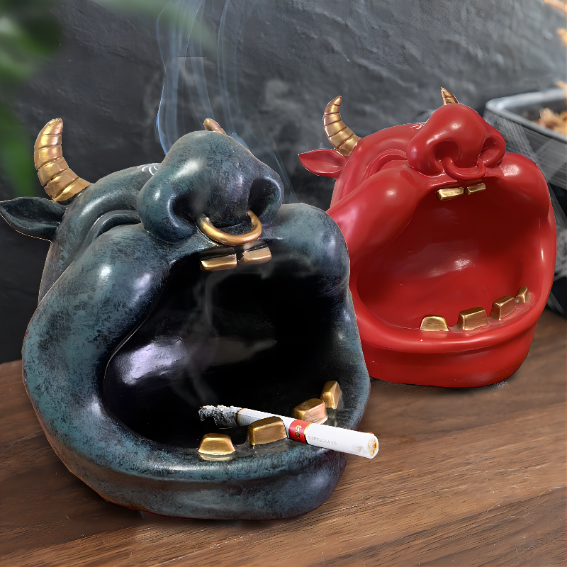 New products hot selling bullish ashtray creative personality fashion modern cute home living room ashtray decorations