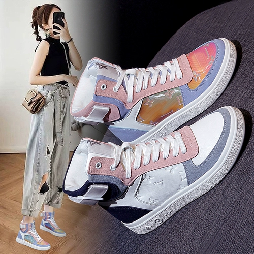 Air jordan, белые кеды, универсальные кроссовки для школьников и студентов, коллекция 2022, высокая талия, из натуральной кожи, подходят для весны и осени, большой размер