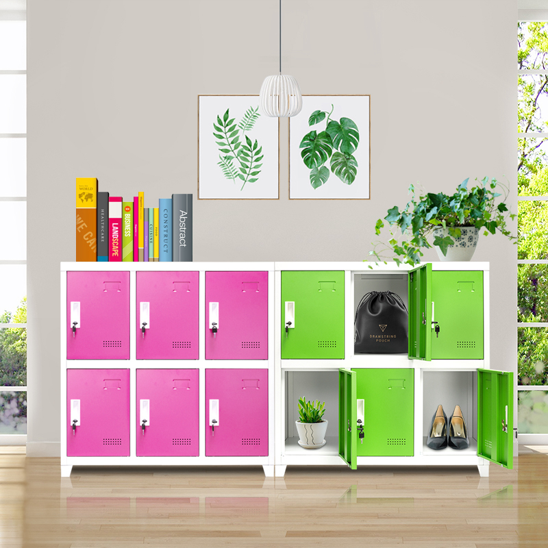 Six door containing cabinet short cabinet with lock and storage cabinet Dormitory Staff Cabinet Fitness room Cupboard Balcony Cabinet with lock