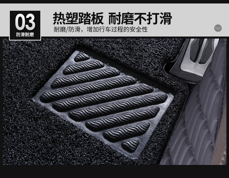 Car Floor Mat for the Driver's Seat, Full Coverage Single-Piece Mat, Separate Passenger Seat Mat, Wire Loop Floor Mat