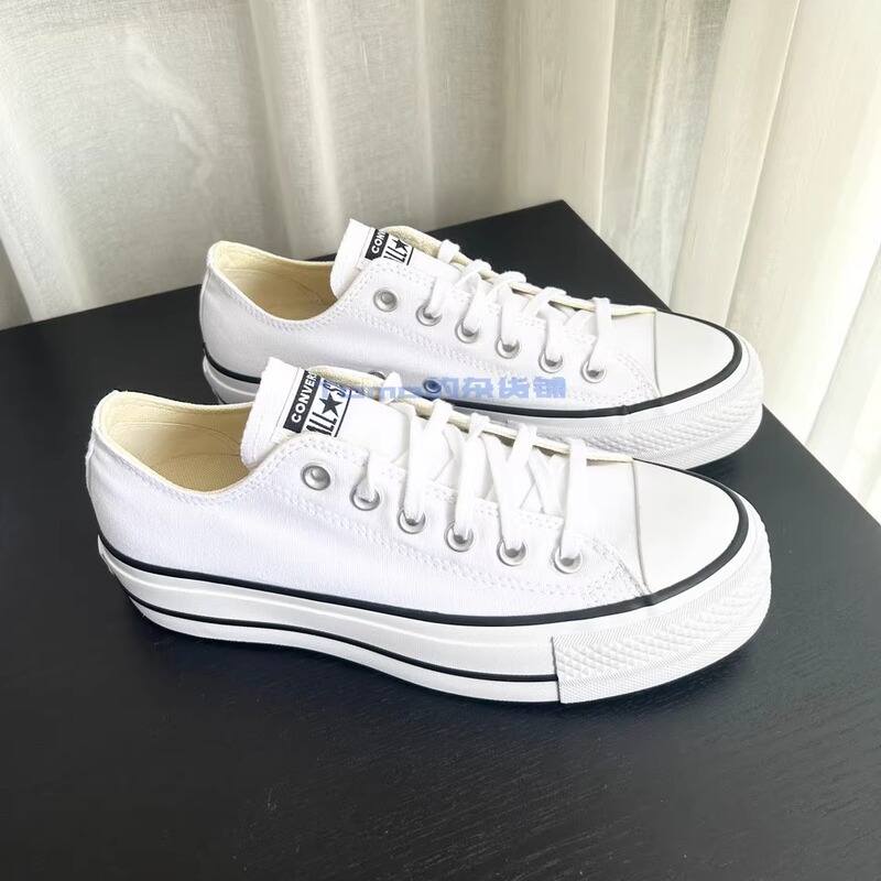 Converse All Star Lift Classic Thick-Soled Height-Increasing Casual White Canvas Shoes 560251C Converse All Star Lift Classic Thick-Soled Height-Increasing Casual White Canvas Shoes 560251C