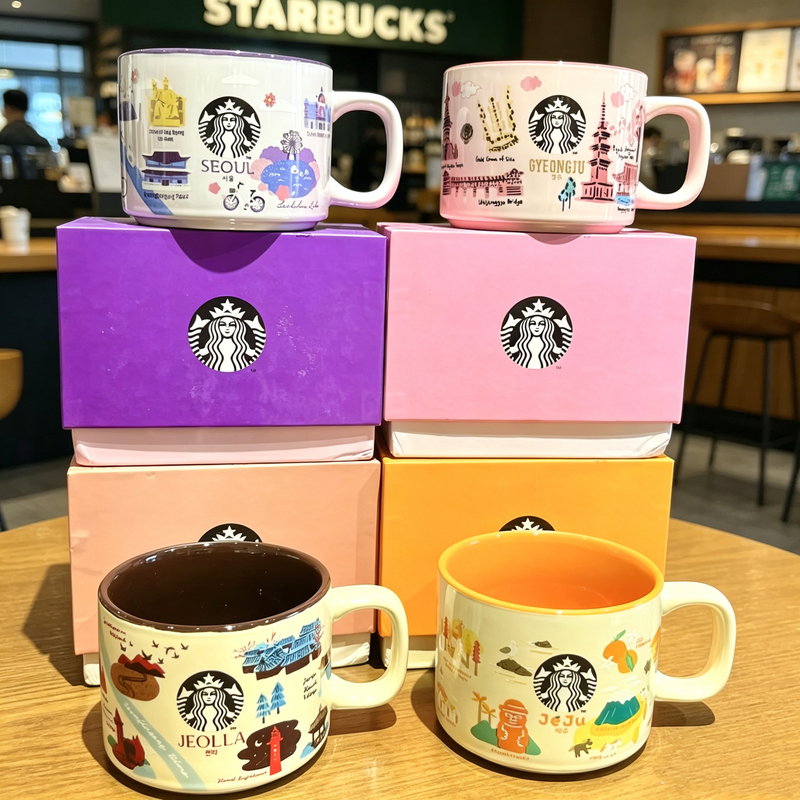 Starbucks Cup Korean City Series Jeju Island Orange Ceramic City Limited Edition High-Value Mug Coffee Cup Starbucks Cup Korean City Series Jeju Island Orange Ceramic City Limited Edition High-Value Mug Coffee Cup