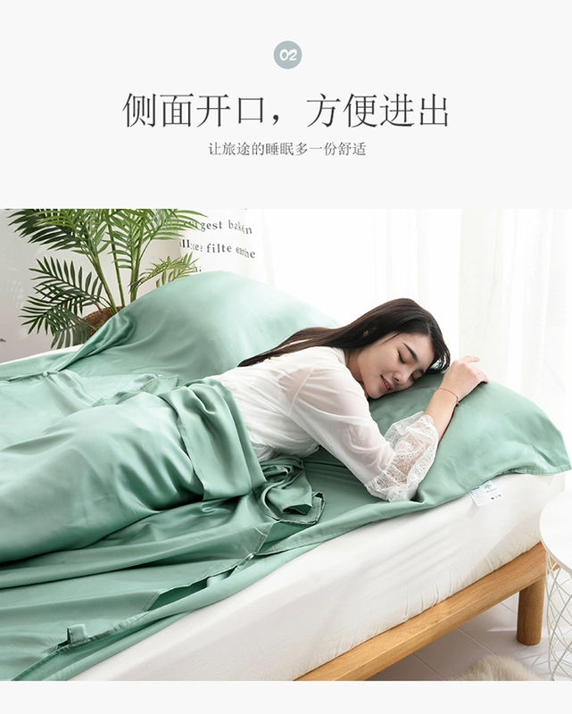 Ở trong khách sạn, đi du lịch, túi ngủ bẩn, đi công tác, túi ngủ, 60 hoa lan, lụa mịn, túi ngủ bẩn - Túi ngủ túi ngủ cho trẻ sơ sinh mùa hè