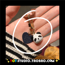 Love Panda Bells airpods Pendant ins Korean Cute hipster Personality Creative Headphone Set Small Hanging