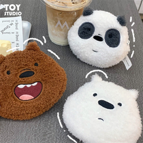 Genuine Us Naked Bear Three Naked Bear Zero Wallet Pendant Bag Cute Couple Creative Card Bag Key Headphone Bag