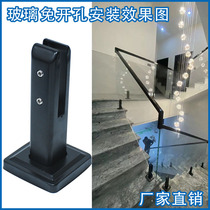 201 stainless steel black paint swimming pool glass clip beach column floor clip stair platform fixed accessories