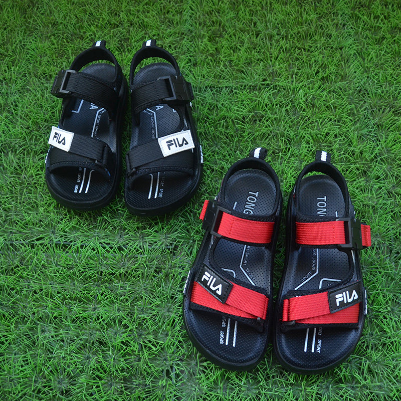 Tide card English letter F in child style Summer Fashion Han Edition Male Canvas Magic Stick Sandals Shoes Children Shoes