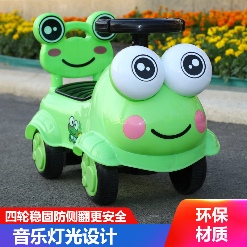 Children's twist scooter four-wheel scooter music lights 1-3-year-old children's swing car cartoon