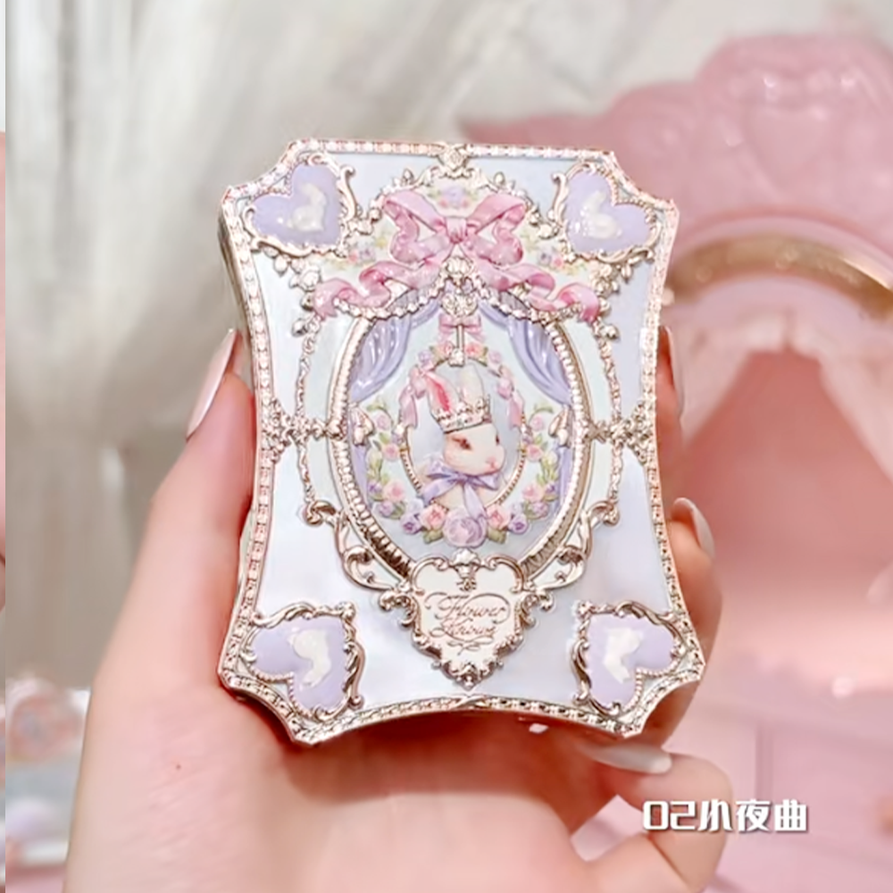 Палетка теней Eyeshadow Flower Knowledge Bonnie Garden, шесть оттенков перламутр и мат, нежные розово-молочные тона
