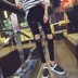Quần lọt khe đen mỏng 9 điểm quần legging nữ mặc mùa hè Hàn Quốc phiên bản eo cao là quần thun co giãn mỏng - Khởi động cắt quần thu đông nữ Khởi động cắt