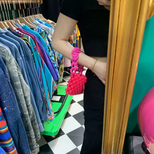 Оригинальная универсальная красная сумка на одно плечо для отдыха с бусинами, набор материалов, DIY