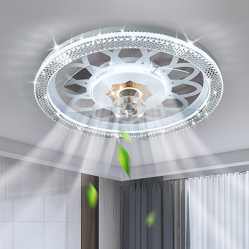 2022 new model with electric fan lamp ceiling fan integrated modern simple ceiling home bedroom 2021 shaking head chandelier