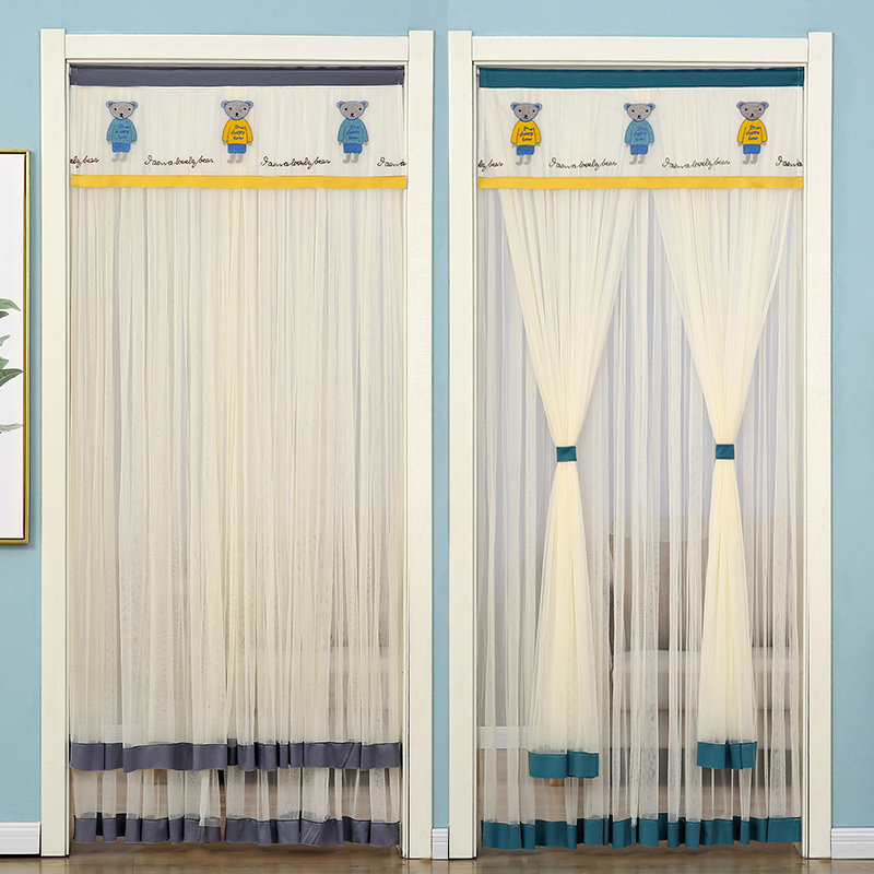 Curtain Cartoon Children's Room Bedroom Anti-Mosquito Summer Household Without Punched Salace Section