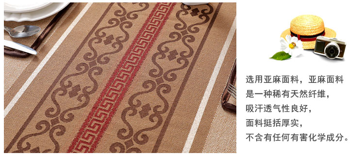 Khăn trải bàn bằng vải lanh cotton Khăn trải bàn hiện đại tối giản hình chữ nhật bàn ăn đệm đặt ghế bao gồm nhà khăn trải bàn gỗ