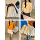 [Yingzi's Home] Instantly Appealing Blended Solid Color Simple and High-End Round Neck Knitted Sweater 008