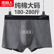 Antarctic mens underwear mens boxer cotton L fat fat 200kg plus fertilizer to increase loose mens boxers