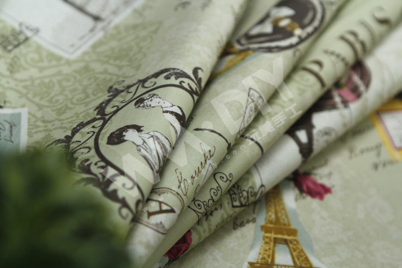 Cô giáo cổ điển nhân vật phong thủy chắp vá thủ công Nhật Bản nhập khẩu vải cotton quần áo vải DIY với bánh xe 50 * 55cm - Vải vải tự làm vải lụa họa tiết
