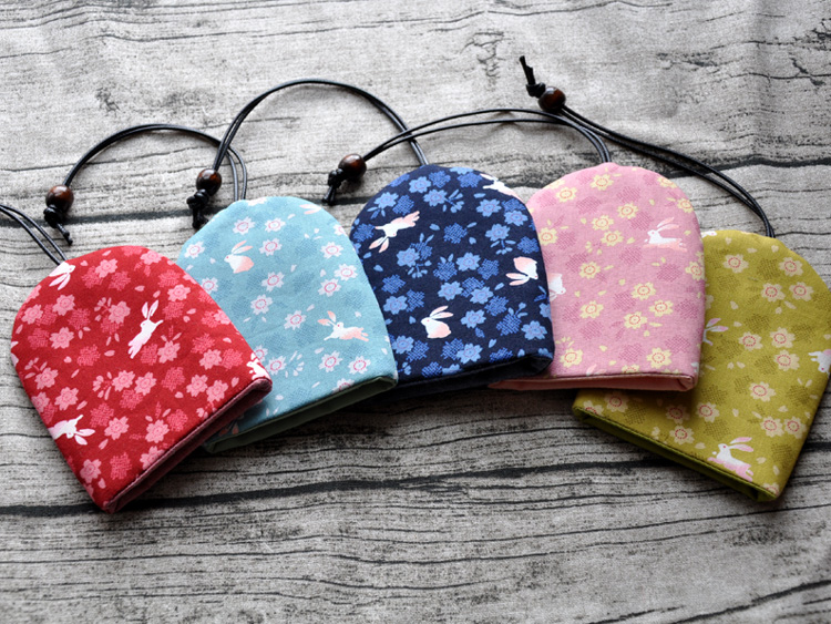 Handmade tùy chỉnh và gió thỏ vải kéo loại sáng tạo túi chìa khóa công suất lớn ví đựng tiền 