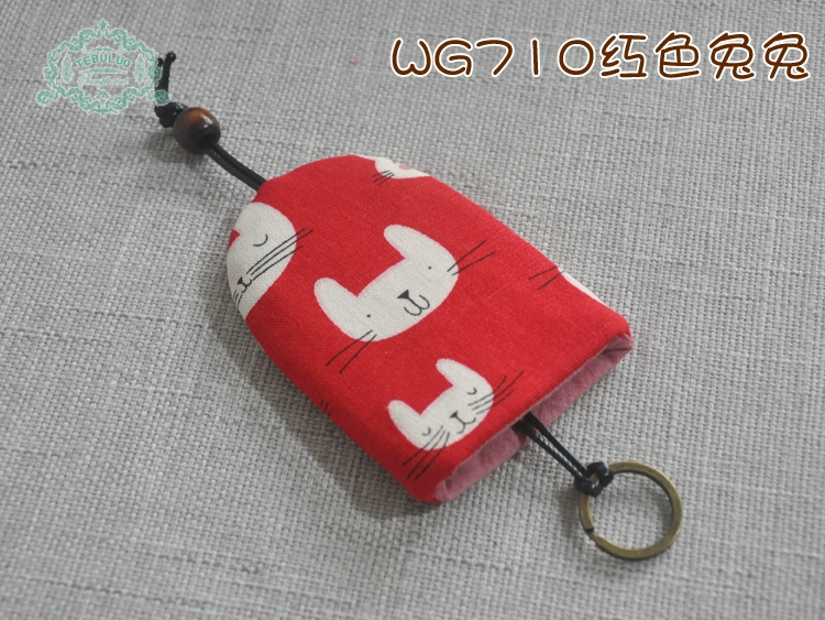 Handmade vải dễ thương hoạt hình mini kéo loại sáng tạo túi chìa khóa xe điều khiển từ xa bảo vệ chìa khóa