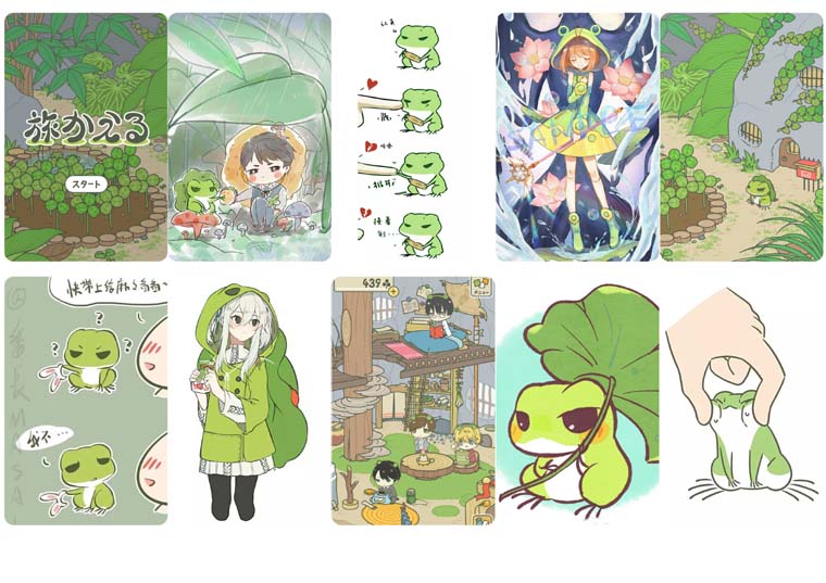 Du lịch ếch pha lê mờ thẻ sticker anime thẻ sticker sticker khoảng 10 - Carton / Hoạt hình liên quan hình dán công chúa elsa
