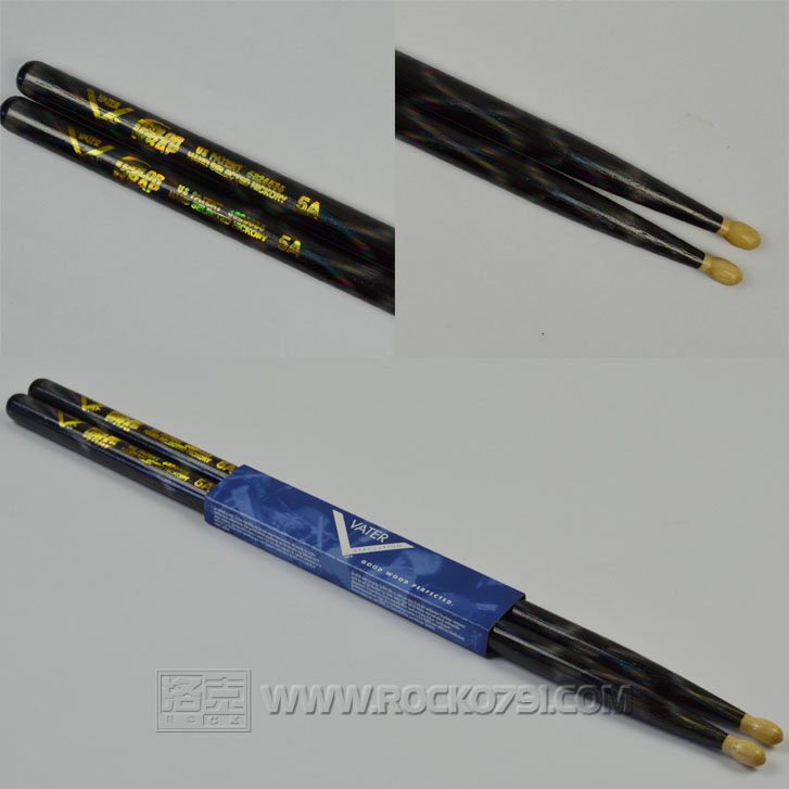 (Rock Music Company) US Vater VCBK5A 5A Colorful Drum Stick (Black)