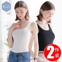 Cotton vest women inside wear base shirt outside wear small sling slim white black sleeveless top summer tide