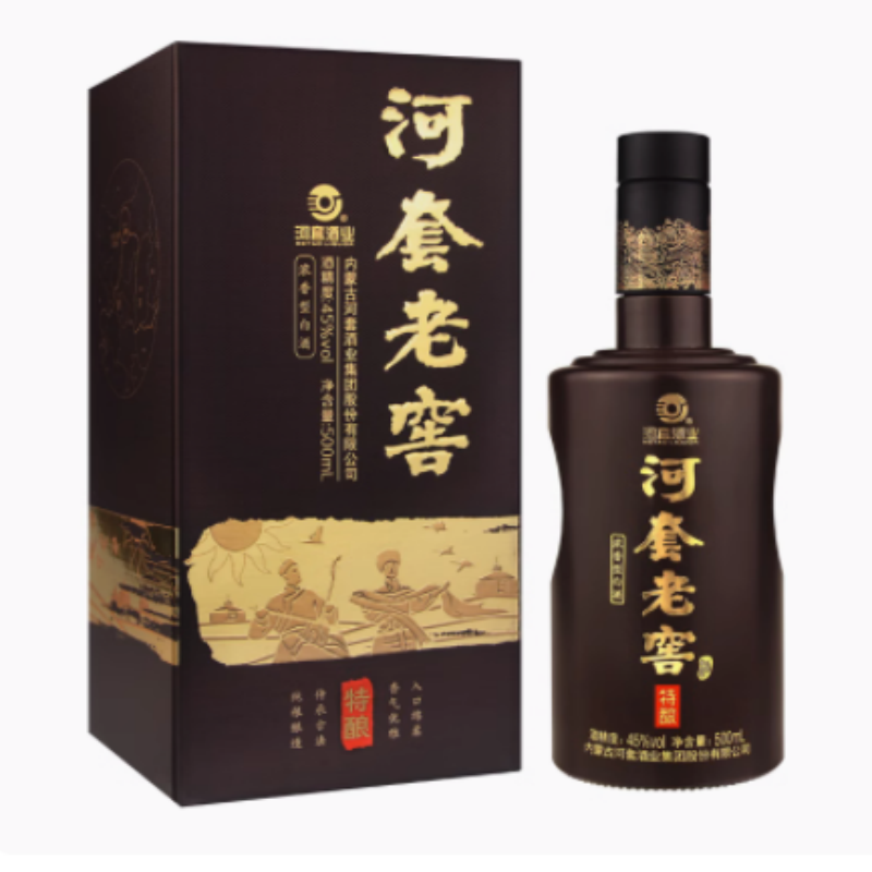 45度浓香型纯粮食草原白酒500ml单瓶礼盒装