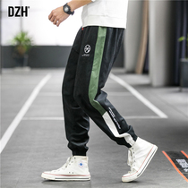 Mens casual pants mens summer new pants 2021 New Tide ankle-length pants sports pants loose toe pants