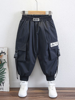 Boys' down pants, children's 2025 new winter clothes, super nice-looking pair of winter white duck down cotton pants overalls