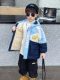 Boys' Cotton Jacket, Children's 2025 New Autumn and Winter Fleece-Lined Thickened Double-Layer Cotton Coat, Stylish Ultraman Windbreaker for Toddlers