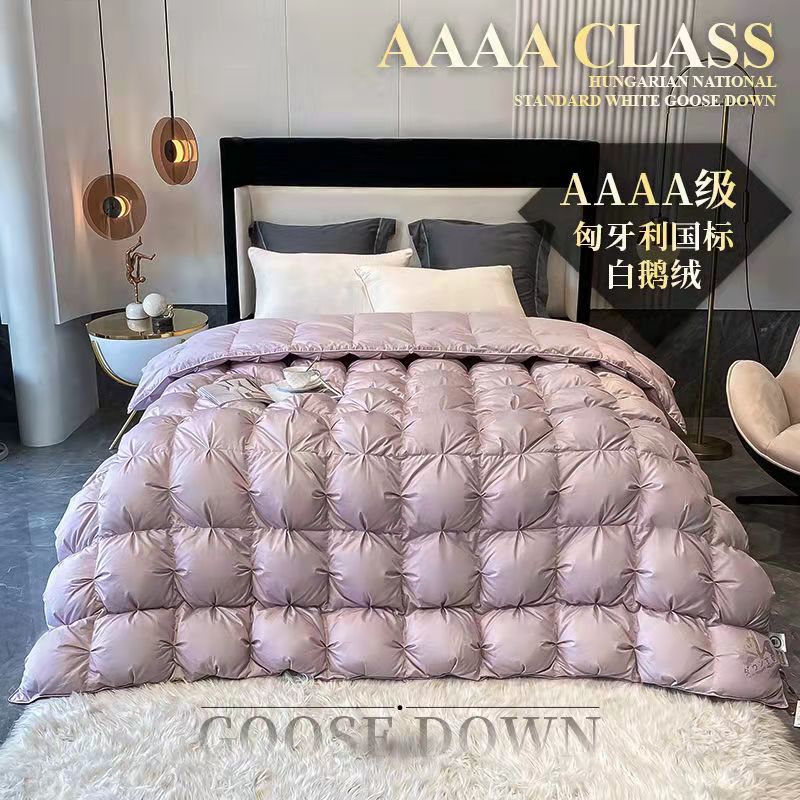 Cotton warm spring, summer, autumn and winter thickened four seasons universal double single 95 white goose down real down quilt