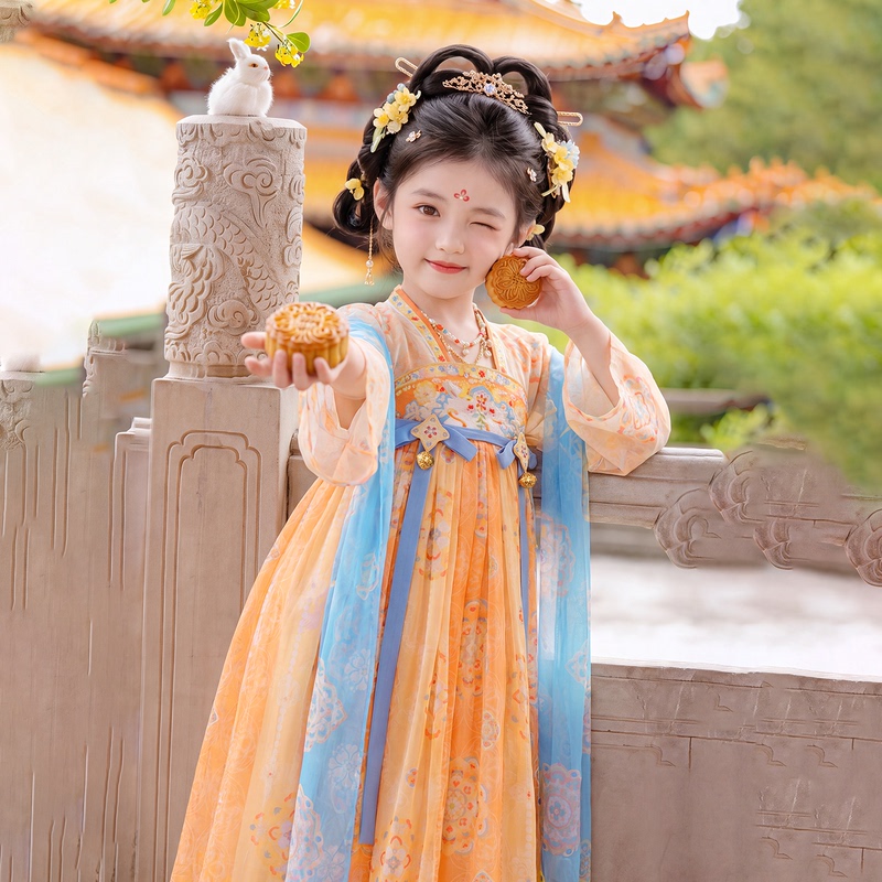 Xiximuyu Mid-Autumn Festival Hanfu for Girls, Autumn Children's 2026 New Style, Ancient Style, Stunning Princess Dress, Super Fairy-Like Long-Sleeved Dress Xiximuyu Mid-Autumn Festival Hanfu for Girls, Autumn Children's 2026 New Style, Ancient Style, Stunning Princess Dress, Super Fairy-Like Long-Sleeved Dress
