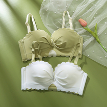 White lingerie woman thin chest of small breasts with no-mark no-ring bra adjustment-type closeted breast sexy bra suit